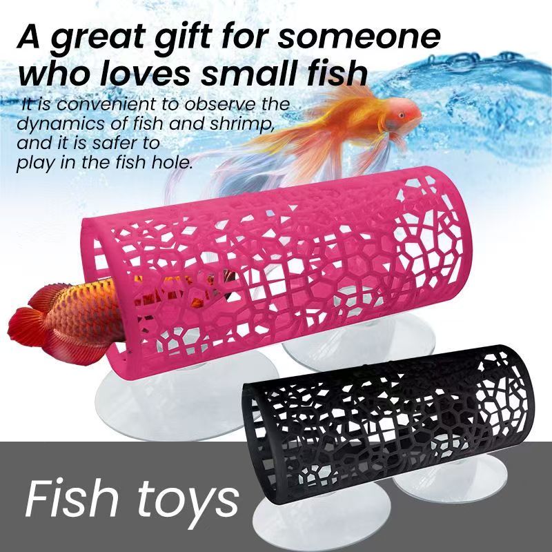 Aquarium Fish Feeder - Túneis e Cavernas de Brinquedo para