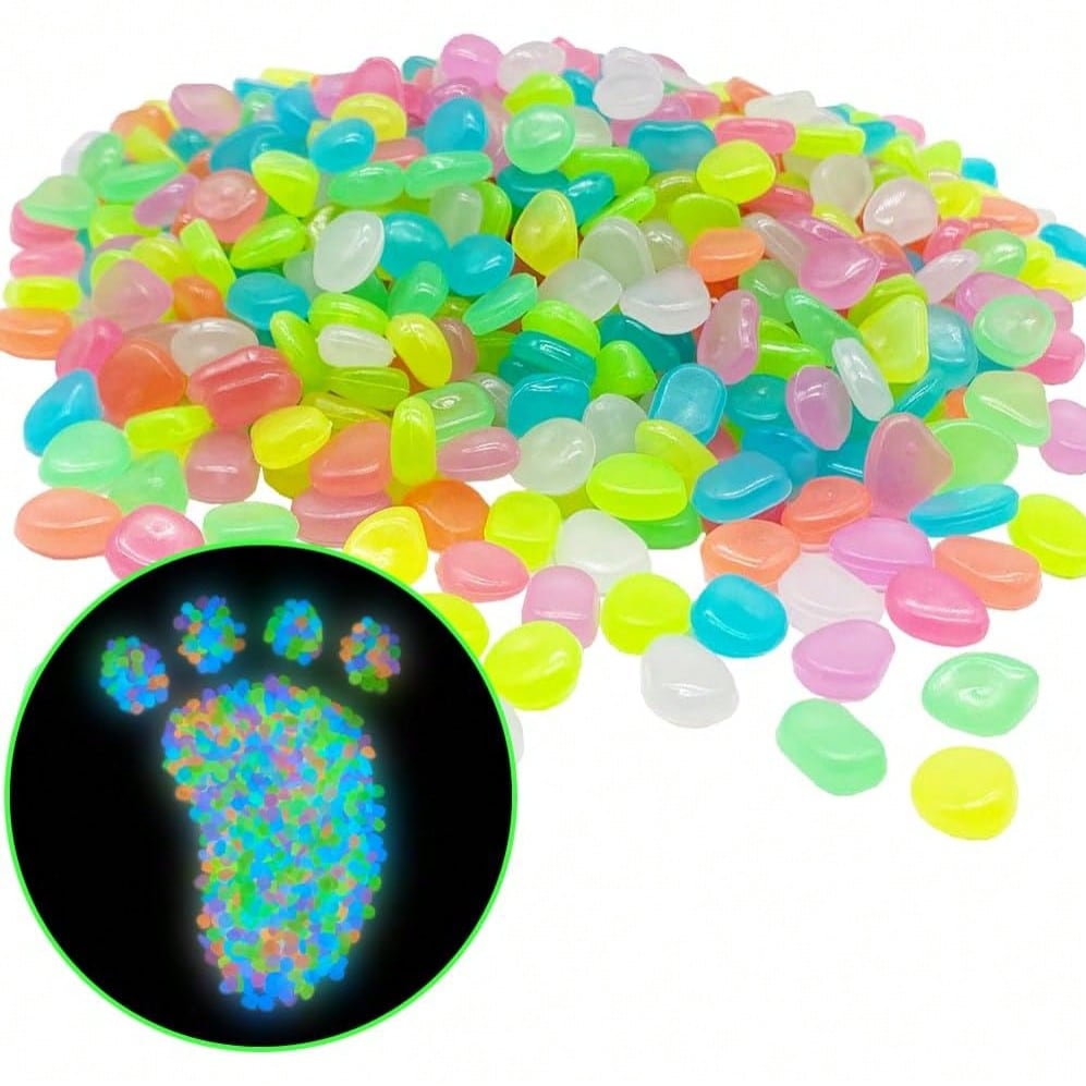 Aquarium Fish Light - 500 PCS Pedras Brilhantes Multicoloridas, Pedras