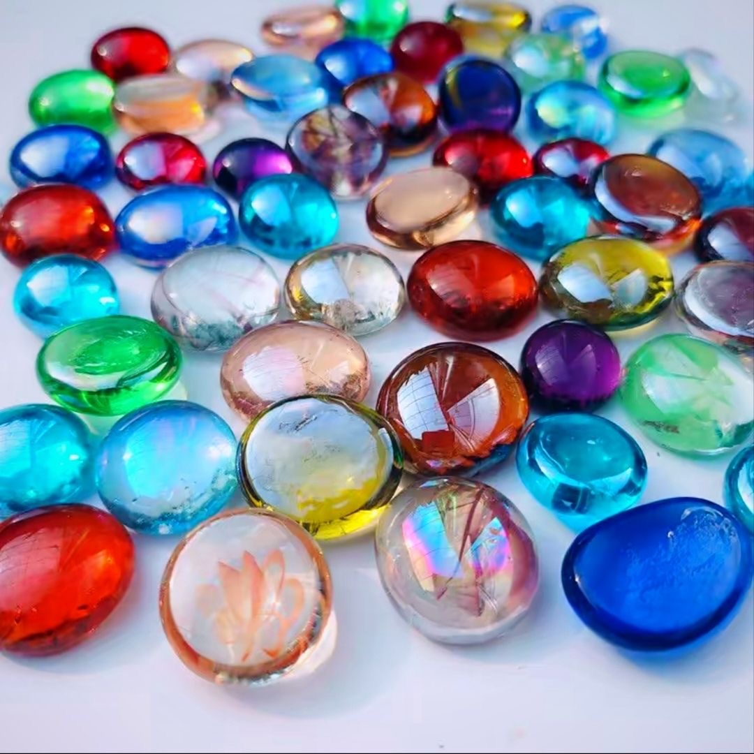Aquarium Fish Glass - Pedrinhas coloridas misturadas com contas planas