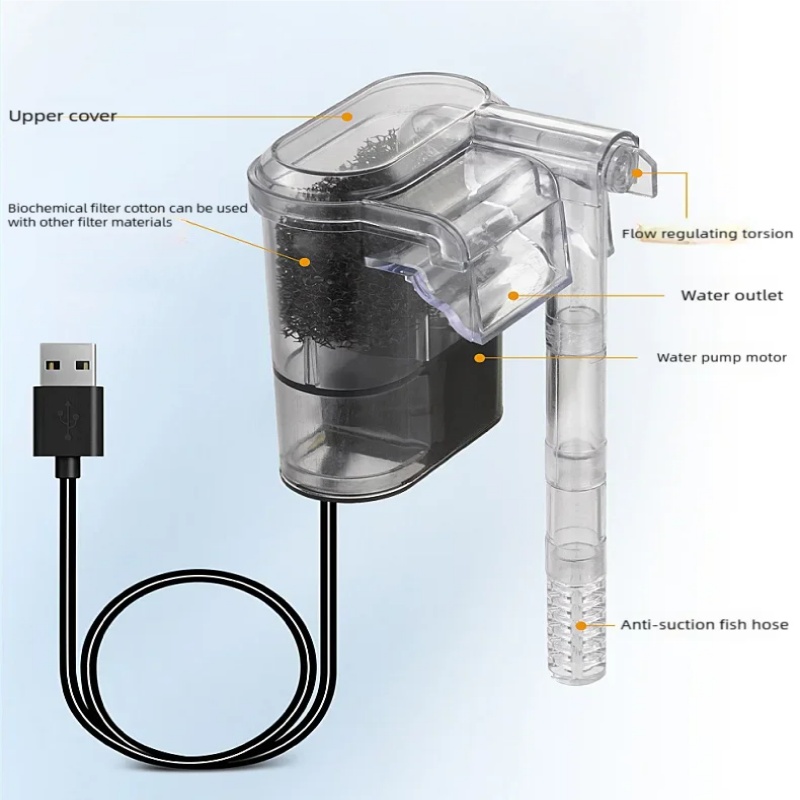 Mini Filtro USB Suspenso para  - Cleaner Fish Aquarium avaliação e preço