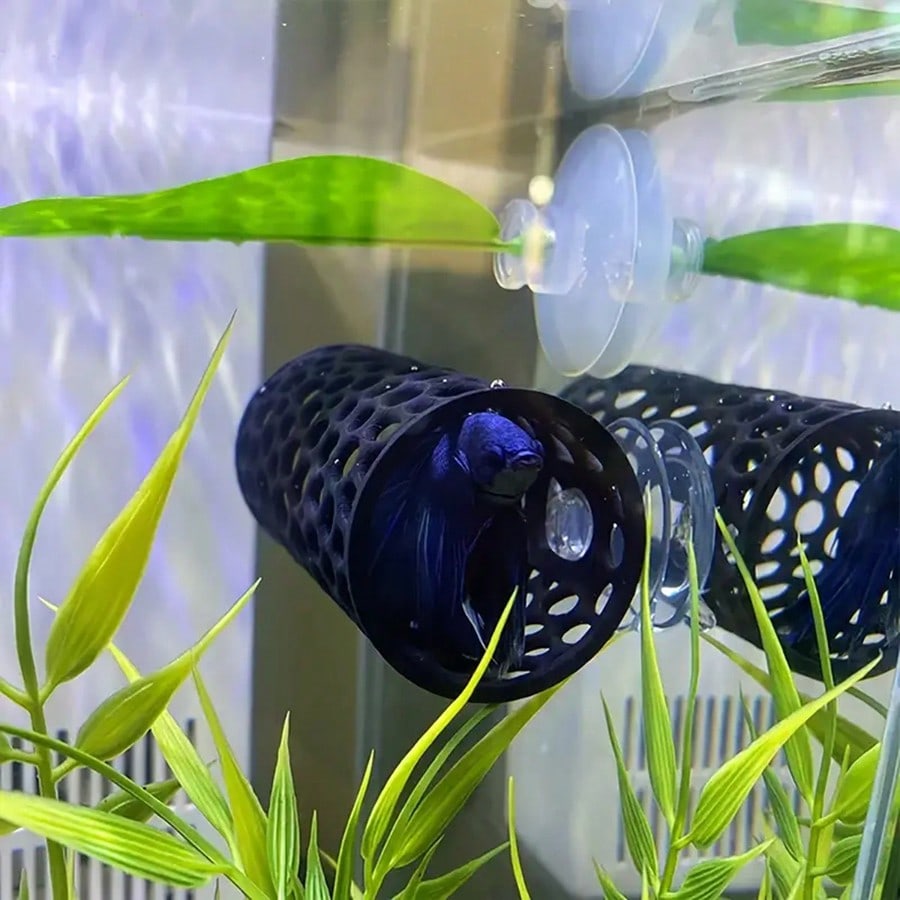 Tubo oco preto para esconderij - Aquarium Fish Hideout avaliação e preço