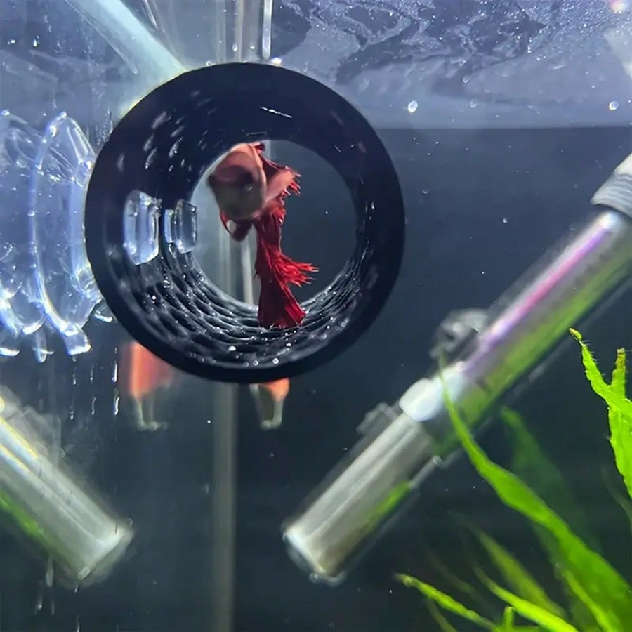 Tubo oco preto para esconderij - Aquarium Fish Hideout avaliação e preço