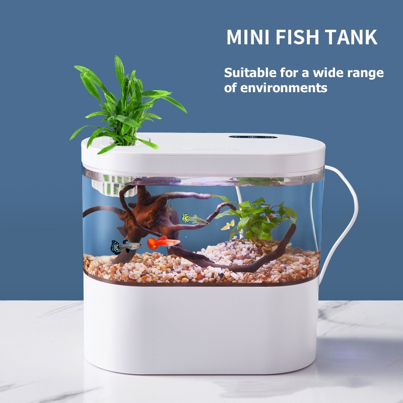 Mini Aquário de Mesa com Siste - Live Fish Aquarium avaliação e preço