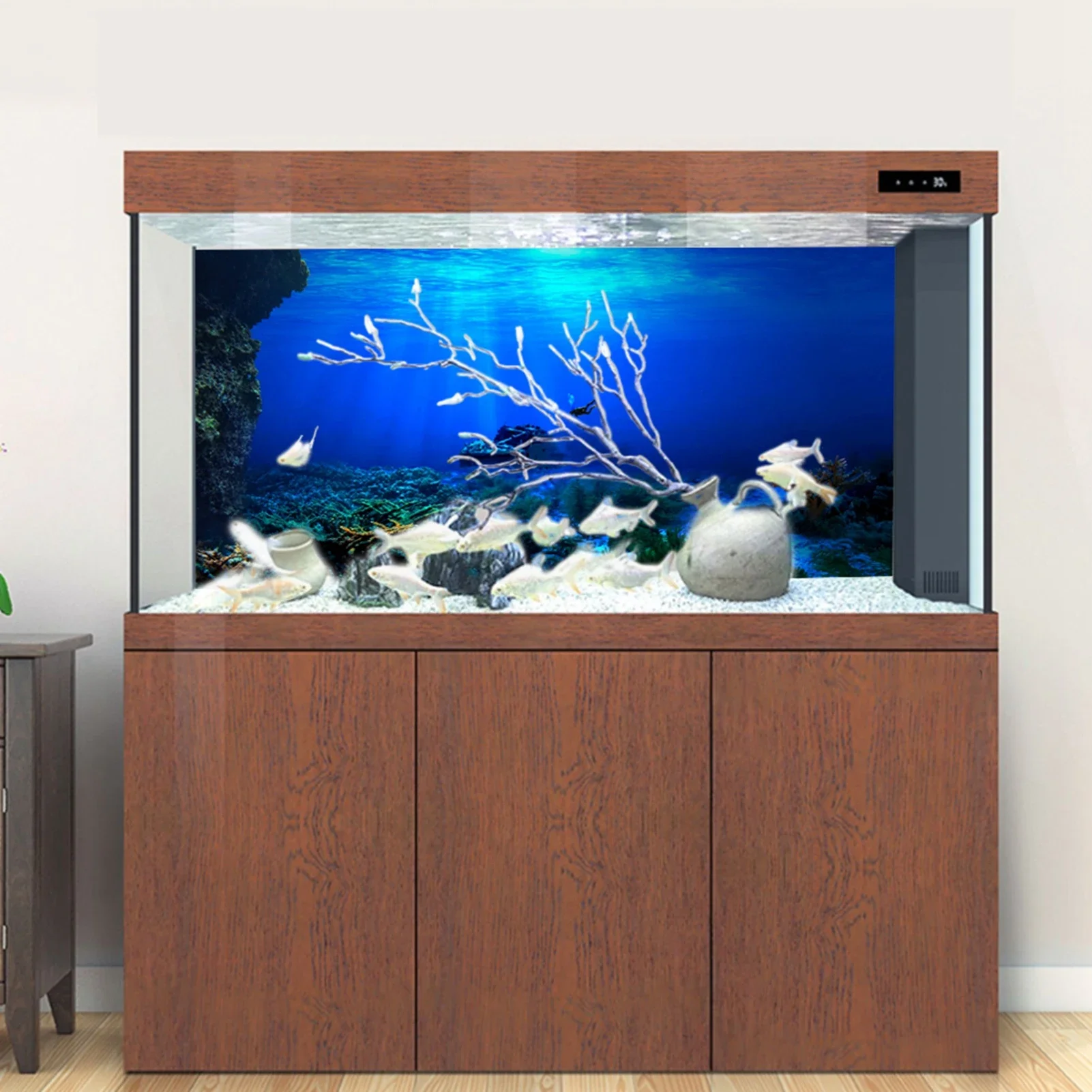 PVC 3D Subaquático Mundo Aquár - Fish In Aquarium Picture avaliação e preço