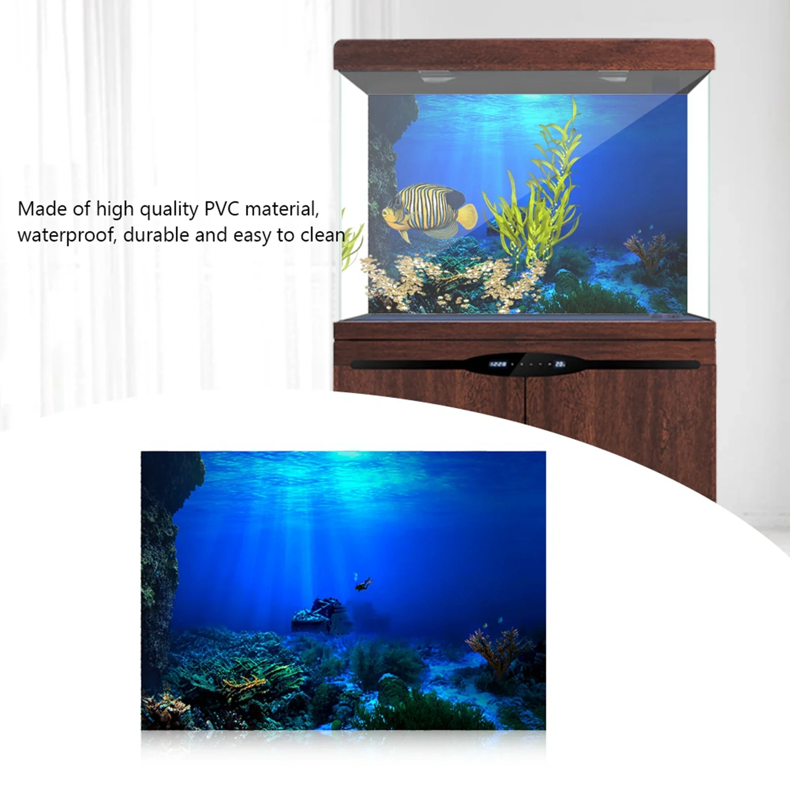 PVC 3D Subaquático Mundo Aquár - Fish In Aquarium Picture avaliação e preço